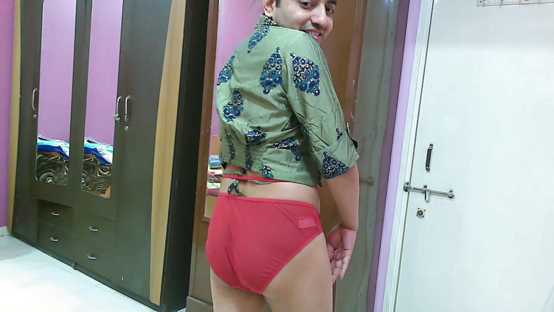 Cute & Nude Crossdresser: Sexy sissy crossdresser femboy Sweet Lollipop in a shirt, pantie...