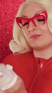Asmr: Vinyl Nitrile Gloves (blogger in Latex Rubber Halloween Costume)