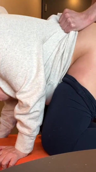 Paying for Pizza with Pussy. I Let the Young Driver Creampie