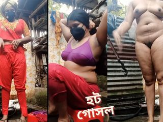 Modern Beauty: Bangladeshi Hot Village Bhabi in Bathroom. Shower Naked of Desi...