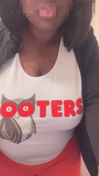 A Horny Hooters Girl Puts on a Show for You.