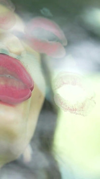 Naughty girl pink lipstick marks
