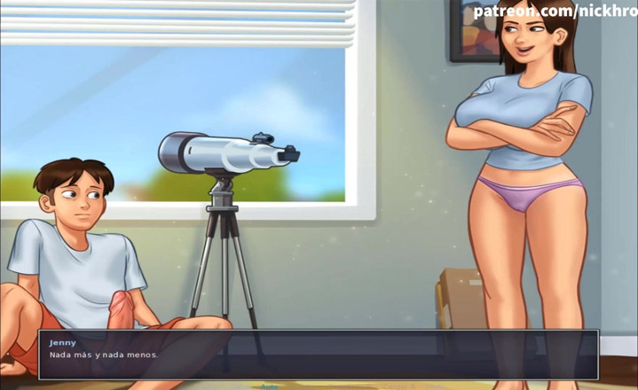 Cartoon Universal: Summertime saga part 136 - stepsister play with boner ( Spanish sub )