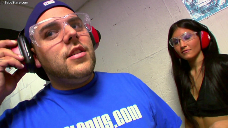 Babe Stare: Teen chick loves to shoot guns and having sex afterward