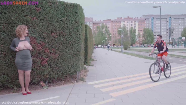 Lady Spain: The Busty Mature Nurse Helps a Cyclist Who Has Fallen...