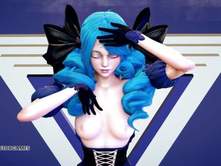 3D-Hentai Games: Rumor Seraphine Gwen Caitlyn sexy striptease