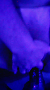 Lucky Gurl Kween Bunny B - Hardcore Fucking a BBC in Neon Lights