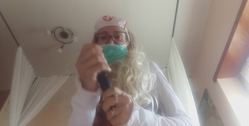 savannahamatoriale: What a Good Nurse! She Puts on All the Suppository...