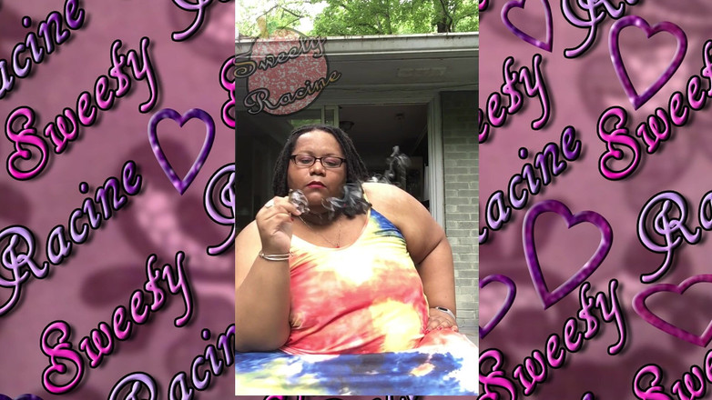 Sweety Racine: SSBBW rookt buiten