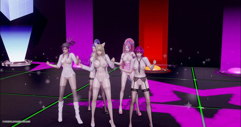 3D-Hentai Games: Chung Ha - Snapping striptiz Ahri, Akali, Kaisa, Evelynn, Seraphine KDA...