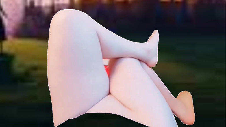 Kitty_Cross: 1 Hands-free Cumshot Cute Legs White Thighs Shemale