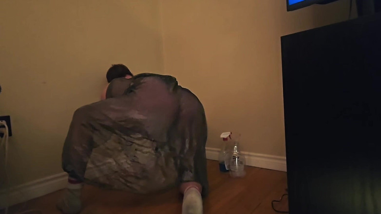 NiceBum2: Transparenter Sauberer Anprobetransport. Die Wand Putzen