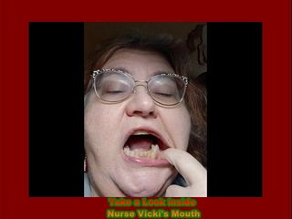 BBW nurse Vicki adventures with friends: Requested Video Look Inside My Mouth