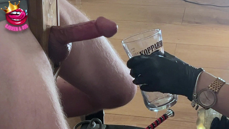 Mistress_BJQueen: De aproape Femdom Edges pula la orgasm distrus într-un pahar