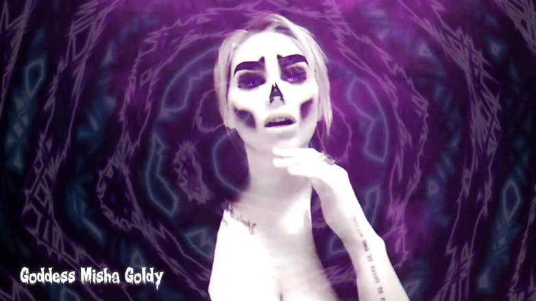 Goddess Misha Goldy: Moje ciemne moce sprawią, że twoja chęć szarpania się, aby wymknąć...