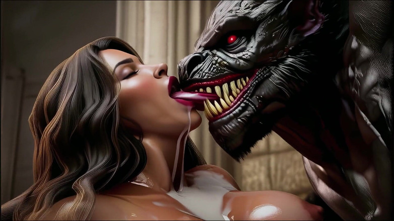 Ai Babes (Trans): Asmr - monster auf mädchen zungen-action