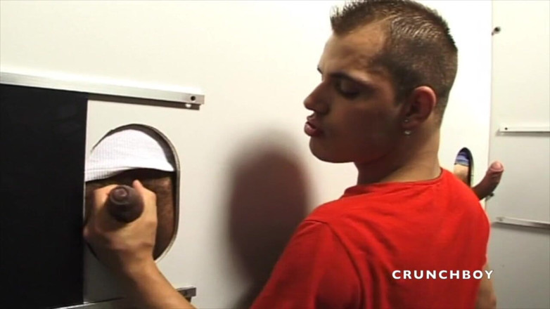 FETISH BDSM STUDIO: Sucking cock in glory holes with fetish clothes