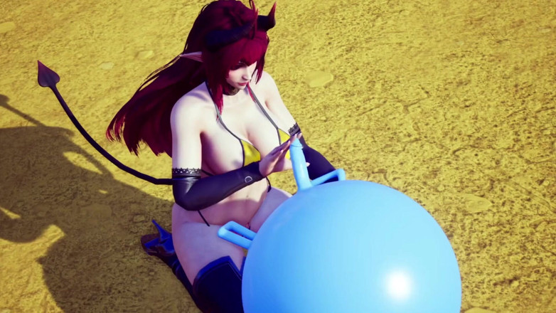 Wraith ward: Ragazza demone succhia una palla che rimbalza