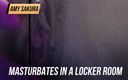 Amy Sakura: Masturbates in a locker room
