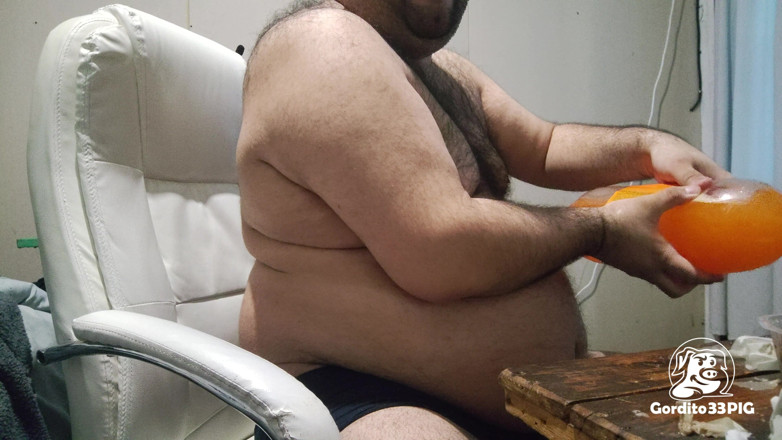 Gordito33PIG: Greedy Fat Pig Won't Stop Eating and Masturbating