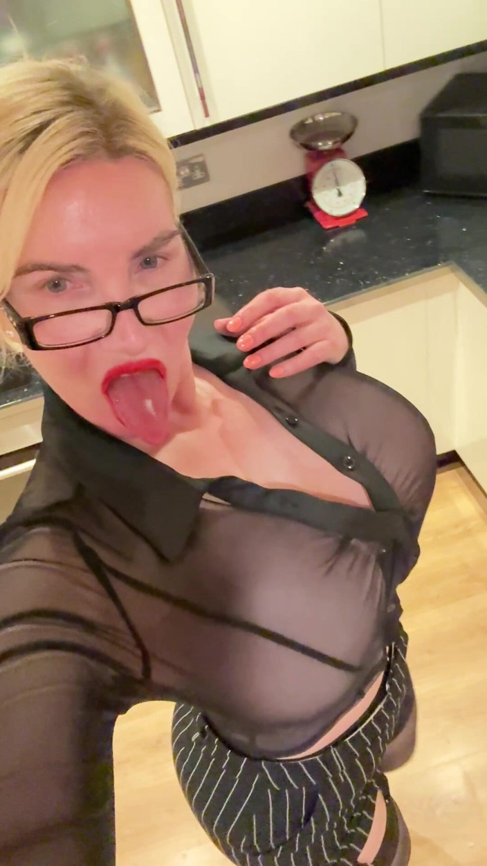 Sophie James: Sexy See Through Secretary After Midnight!!