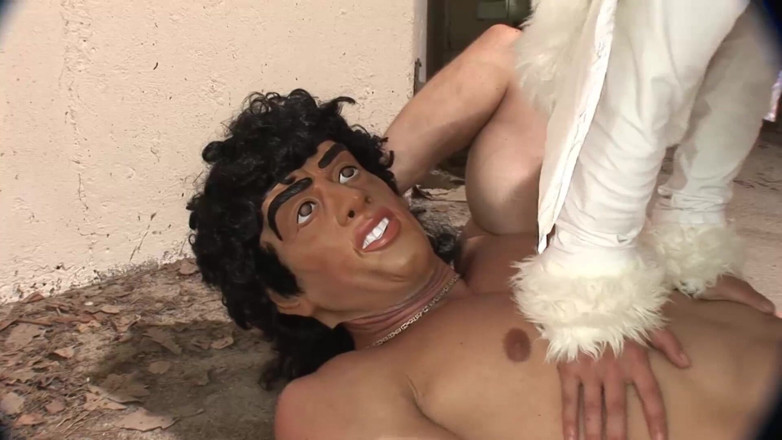 Vintage Climax: Blonde pushed to fuck by an masked invader