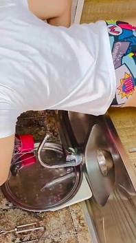“teasing Neighbor Boy Shows off His Smooth Sexy Body in Kitchen & Bathroom”