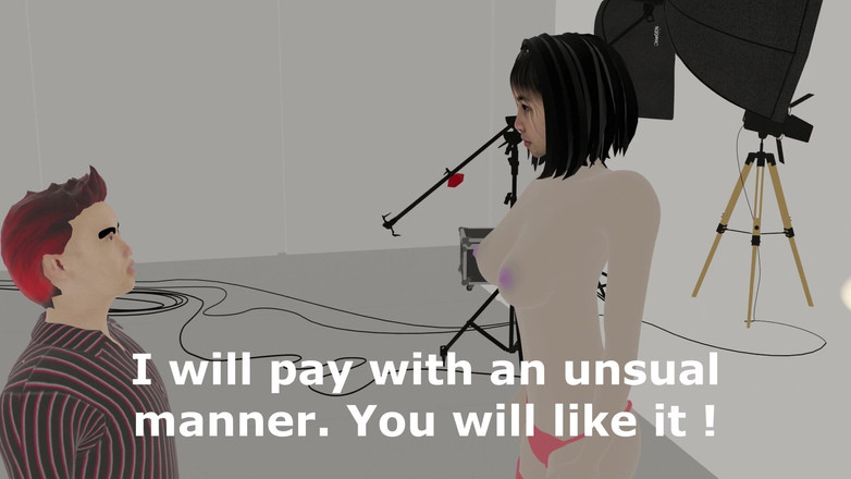 Naughty 3d fairies: Top Model chinez în lenjerie roșie futut de fotograf