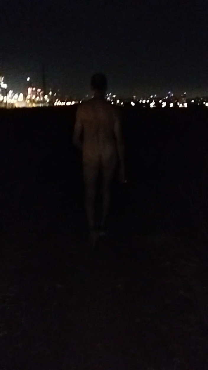 Benkinkiben: Naked Walking on the Hill Along Highway