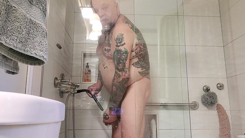 City hog: Rover loves new shower