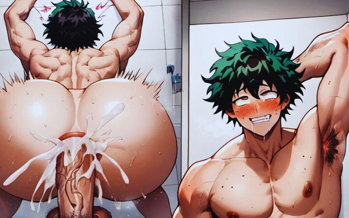 Real narrated fantasy Hentai: 대학 화장실에서 섹시한 펨보이와 엉덩이에 박혔습니다! 뜨겁고 콘돔 없는 항문 섹스