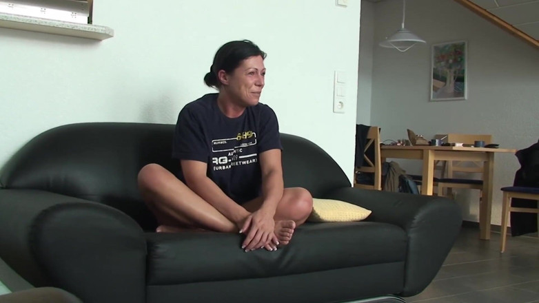 German amateur - 100% German hardcore videos: Brunette milf is draining dude's wang