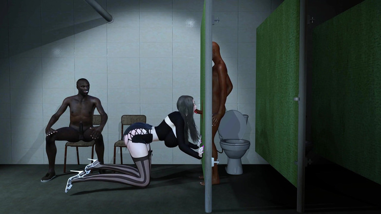 X Hentai: 两个大黑屌粉丝操美女歌手（第1部分） - 3D 成人动漫 v674