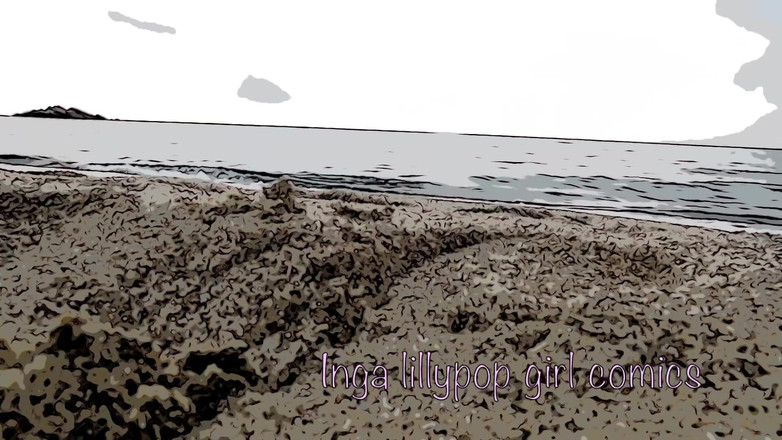 Inga lillypop girl comics: Deine Stiefschwester masturbiert am Strand