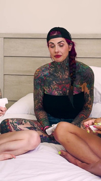 Three Girls in a Nonstop Sneezing Fit: Mars Solo, Inked2plz, Andi Wild
