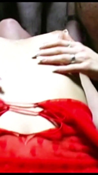 Blonde teen is tied up and fucked by two older guys