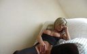 Hot Girlz: Blonde MILF masturbates while on the phone