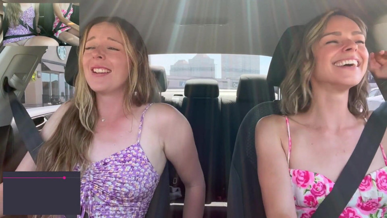 Serenity Cox: Nadia Foxx &amp; Serenity Cox Cumming Hard in Drive Thru with...