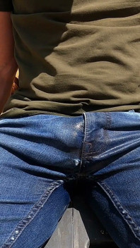 Wetting My Jeans and Teasing My Cock with Vibrators