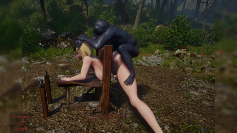 Game of Lust 3D: Gol 3D Blonde Elf Slave Banged by Many Goblins in the...