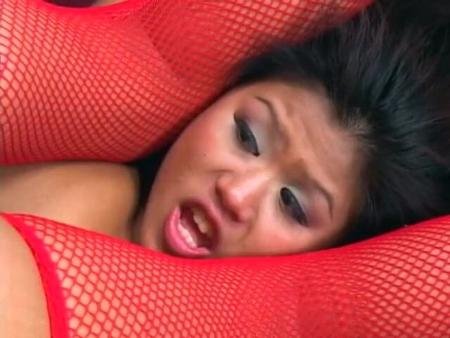 Asian Club: Asian and ebony girl fucked by two dicks