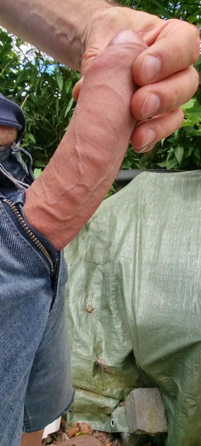 Giantasshole: 내 큰 뚱뚱한 자지를 가지고 밖에서 놀기