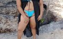 Mila ass: Bikini on A Beach