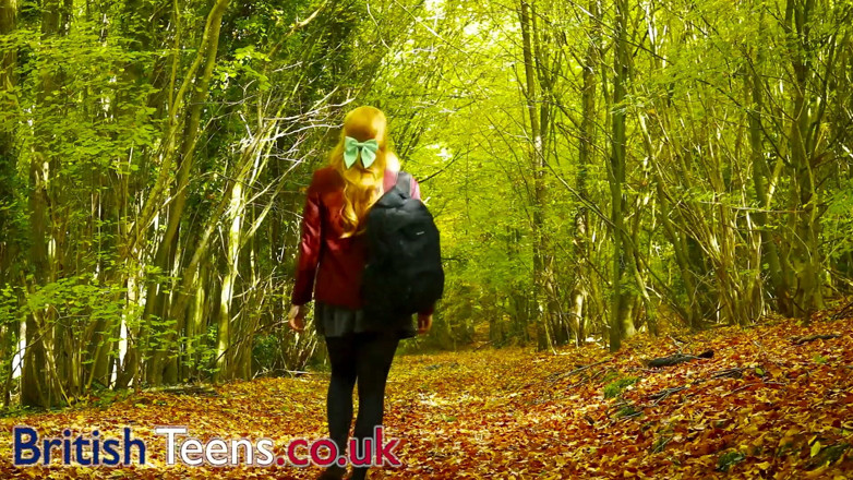 British Teens: Victoria Greene's Debut Scene - Dildo in the woods