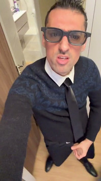 Stepdaddy Showing off Big Cock and Pissing