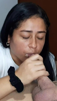 Latina Stepsister Gives a Delicious Blowjob