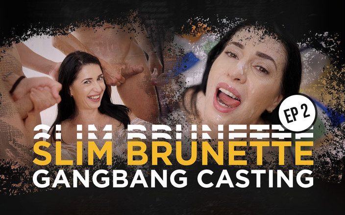 X DVD Collectors Club: Schlanke brünette gangbang-casting