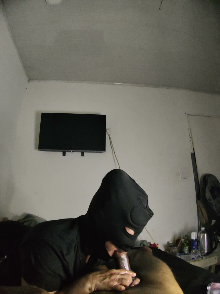 Cum-lobian dickdrainers: Hals mästare svart mask