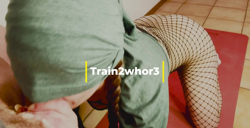 Train2Whore: Nr.16 Treinamento de garganta profunda, de olhos vendados