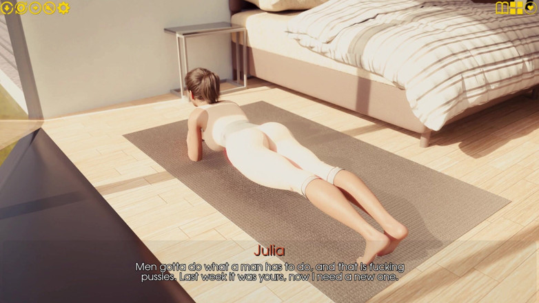 3D Cartoon Porn: My Pleasure 40 - Julian Fantasizes About Naked Julia Exercising